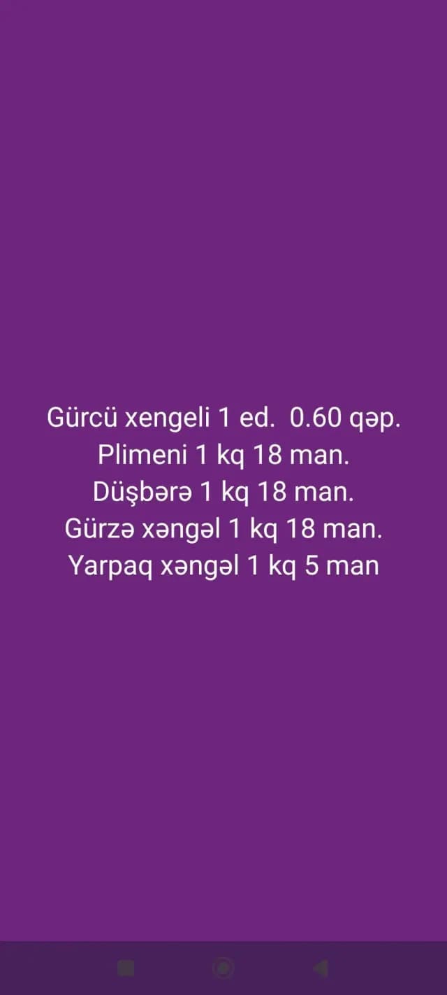 Ev yeməkləri və yarımfabrikatlar